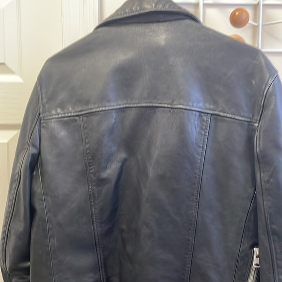 All Saints - Lamb Leather Motor Cycle Jacket - Black - M - Picture 10 of 14